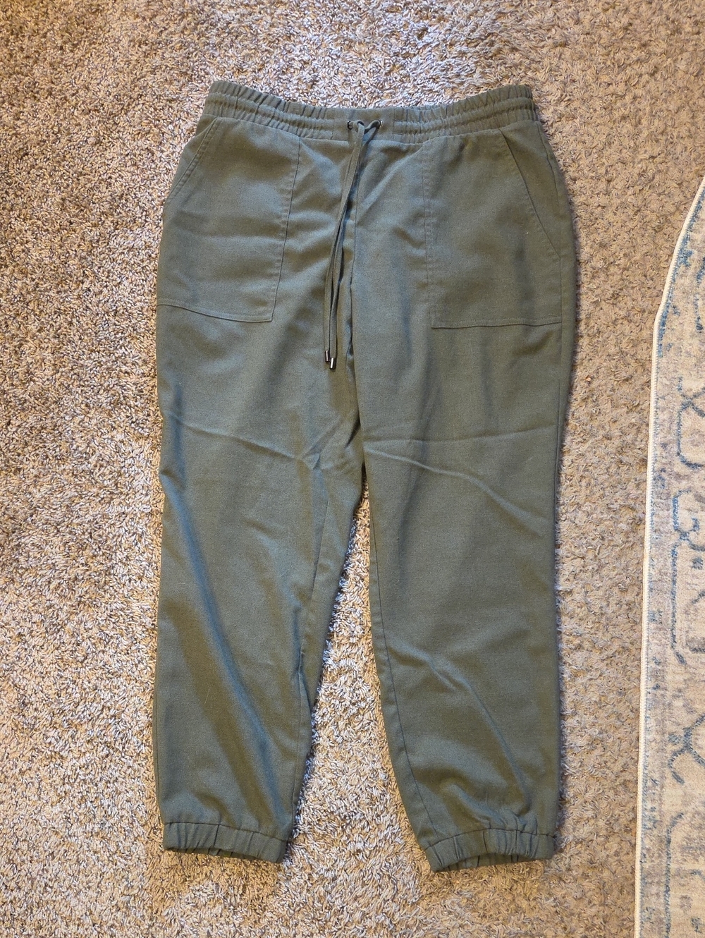 Nine West Olive Green Drawcord Joggers
